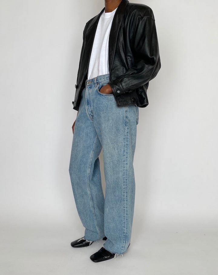 VINTAGE BLACK LEATHER JACKET 4650