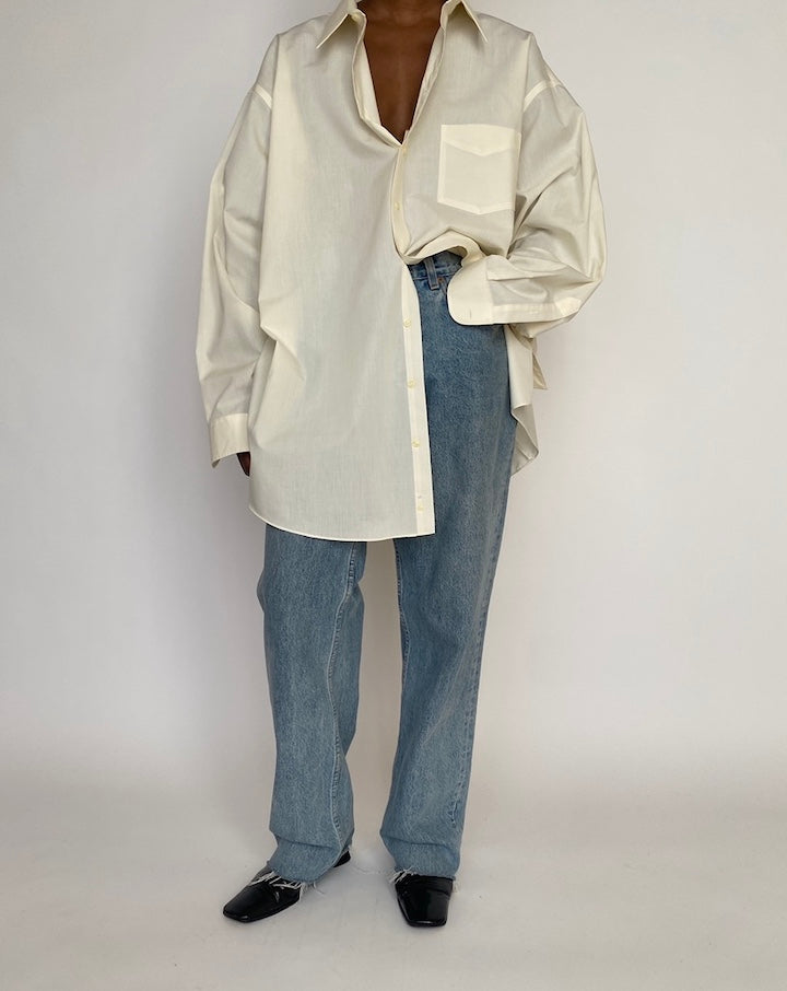 VINTAGE OFF WHITE OVERSIZED SHIRT 4642