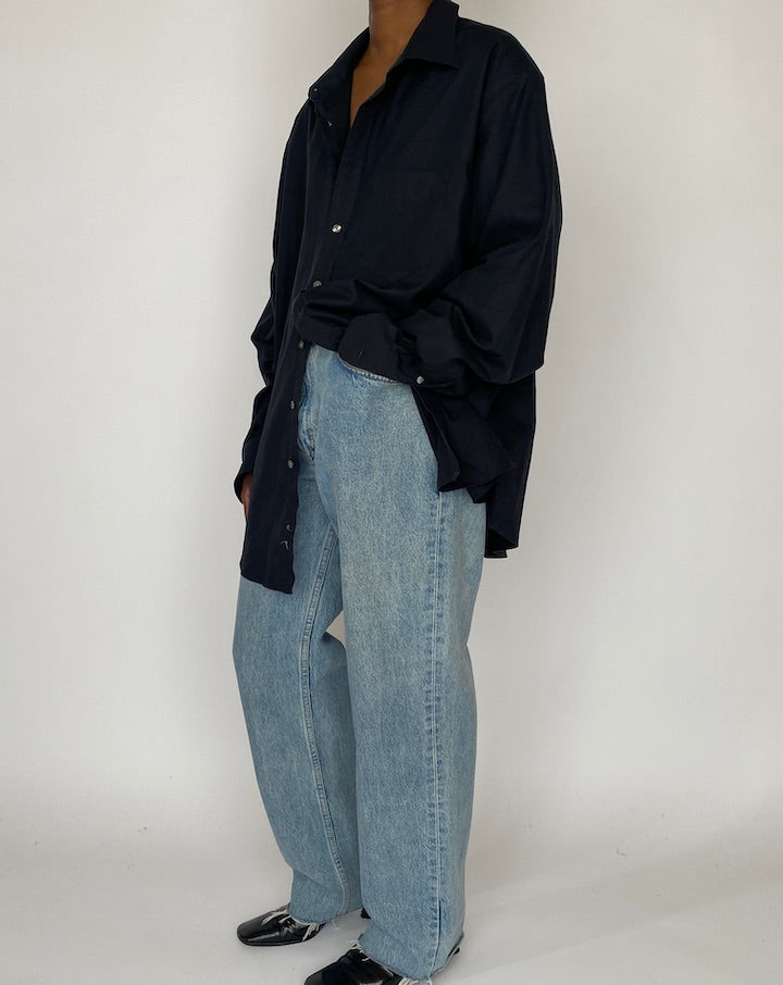 VINTAGE OVERSIZED BLACK SHIRT 4595