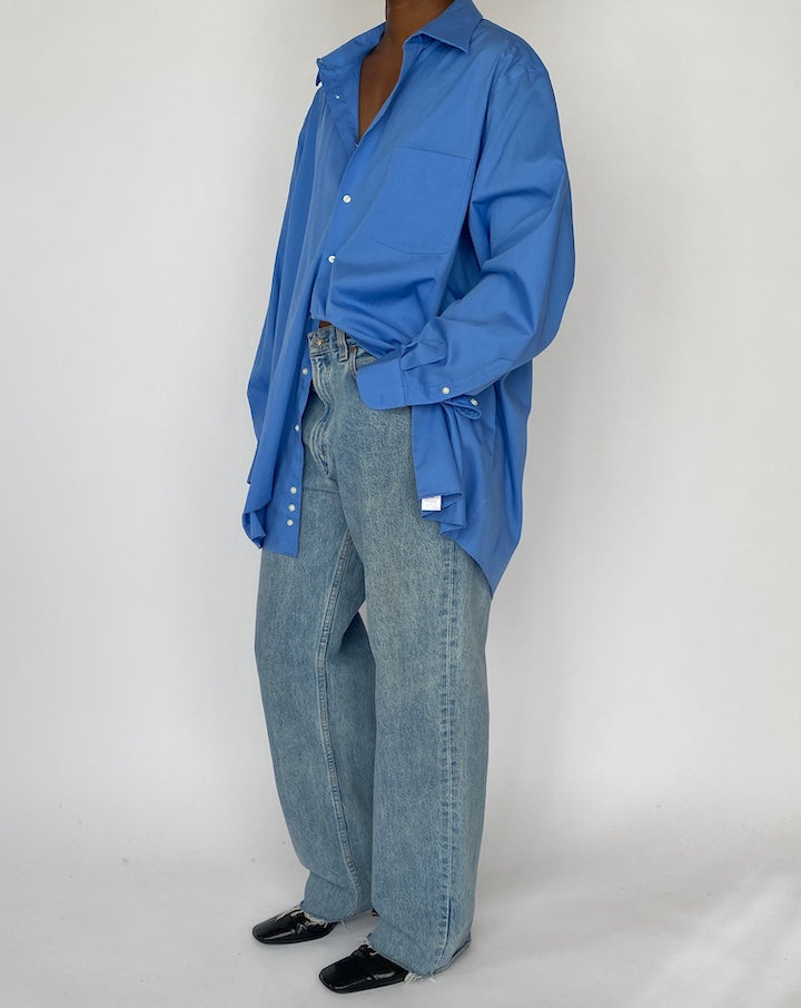VINTAGE OVERSIZED BLUE SHIRT 4535