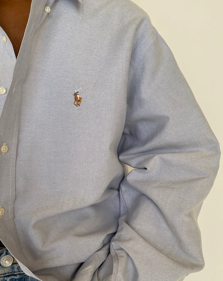 VINTAGE OVERSIZED BLUE RALPH LAUREN SHIRT 4644