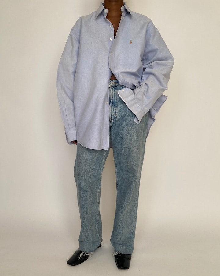 VINTAGE OVERSIZED BLUE RALPH LAUREN SHIRT 4644