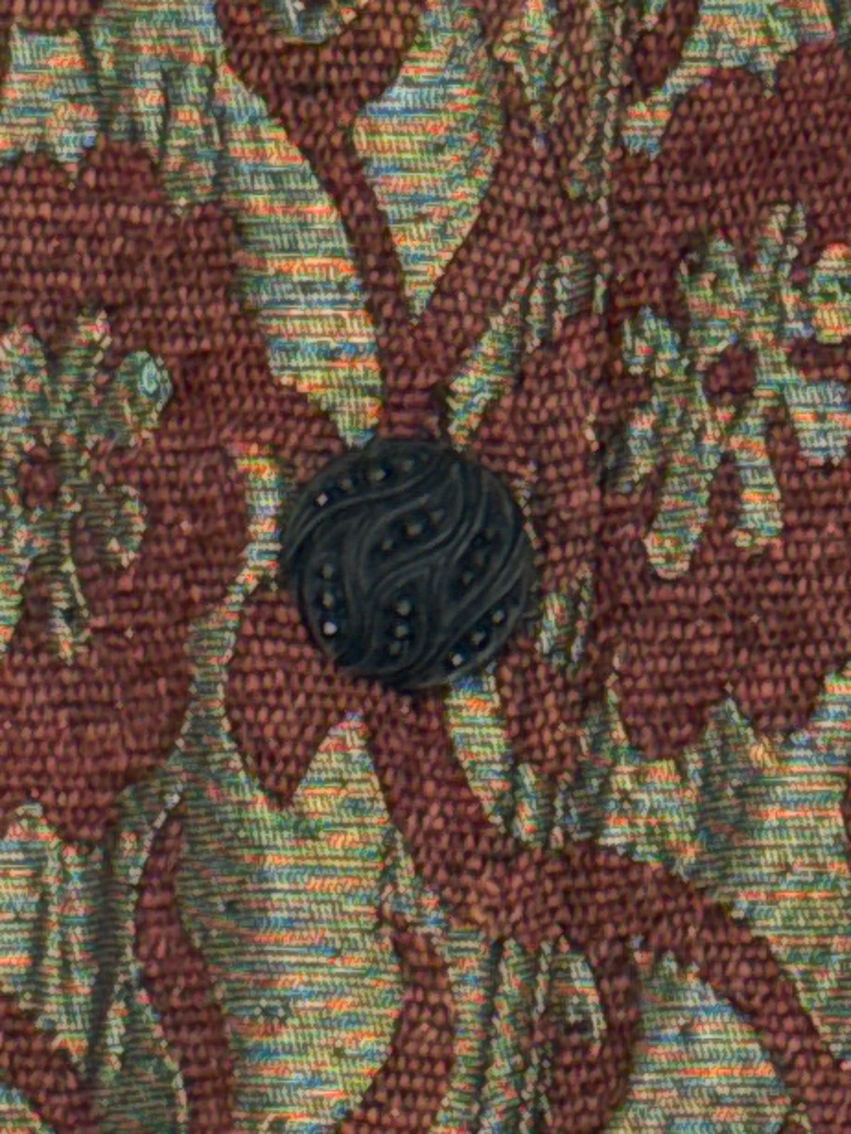 Vintage burgundy floral tapestry jacket