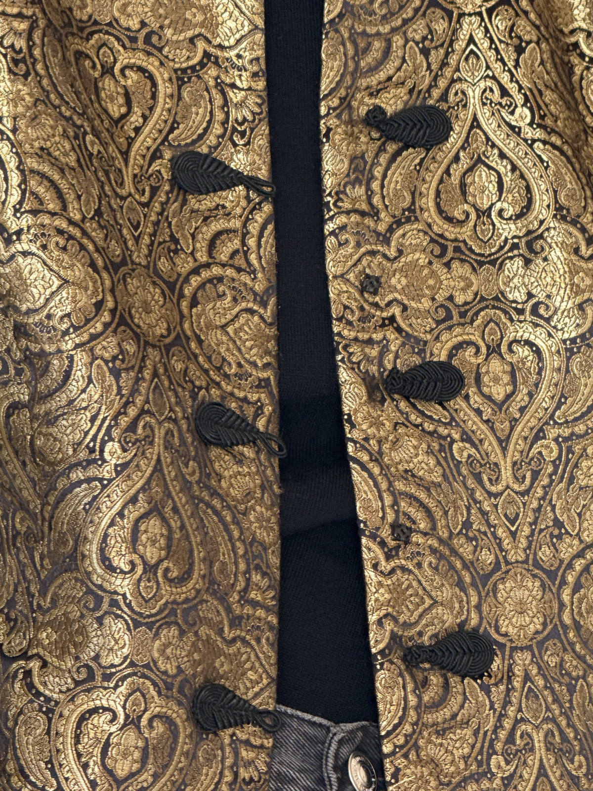 Vintage gold paisley jacquard jacket
