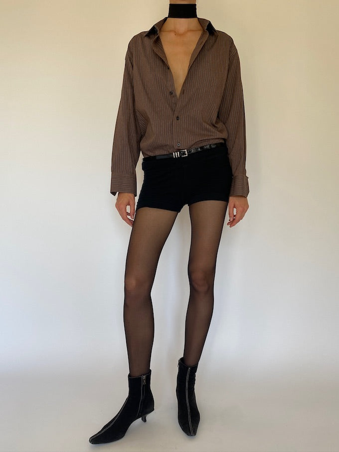 Vintage Striped Brown Shirt 5742