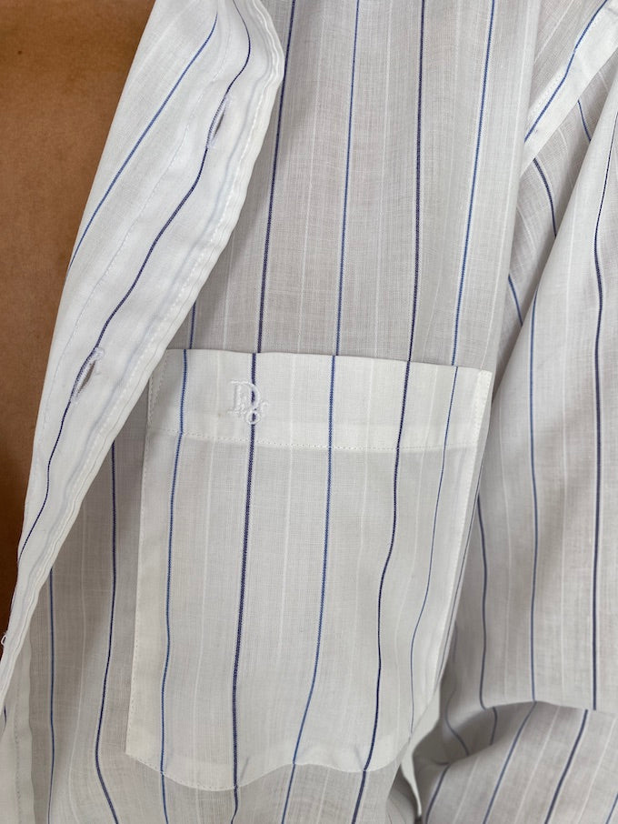 Vintage Pinstripe Christian Dior Shirt 5679