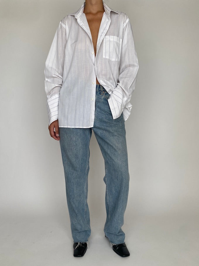 Vintage Pinstripe Christian Dior Shirt 5679