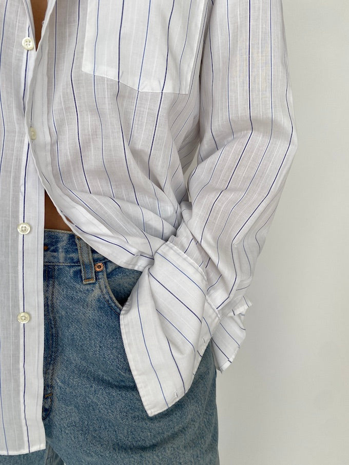 Vintage Pinstripe Christian Dior Shirt 5679