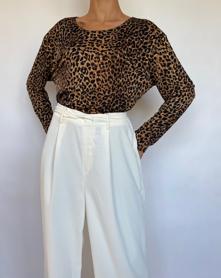 VINTAGE ANIMAL PRINTED TOP 705-2