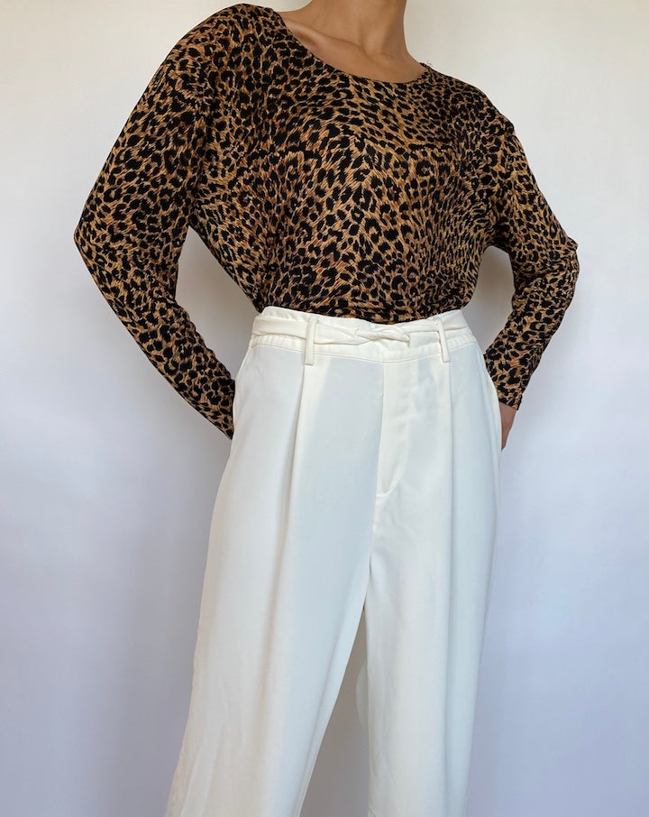 VINTAGE ANIMAL PRINTED TOP 705-3