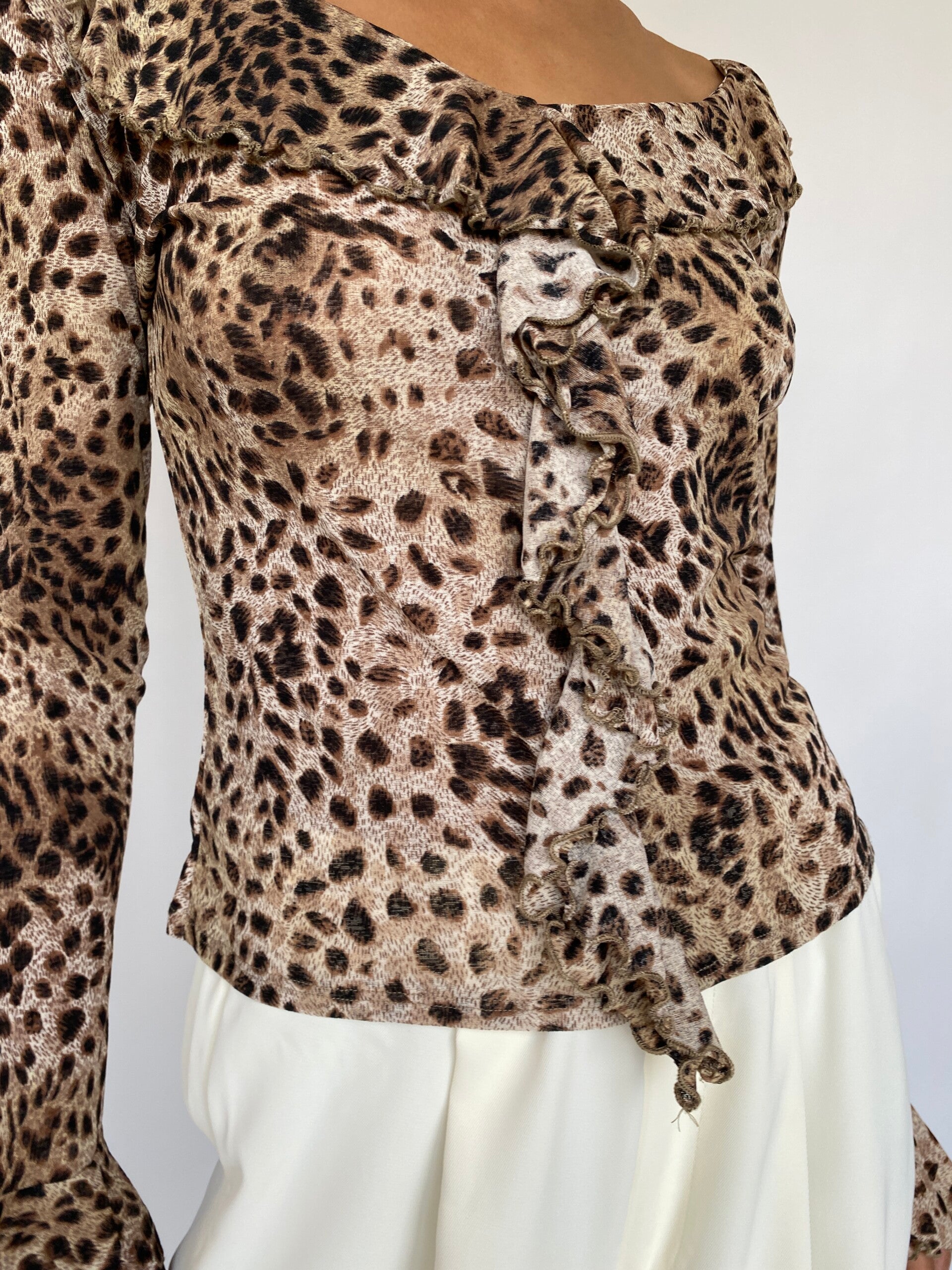 VINTAGE ANIMAL PRINTED TOP 762-3