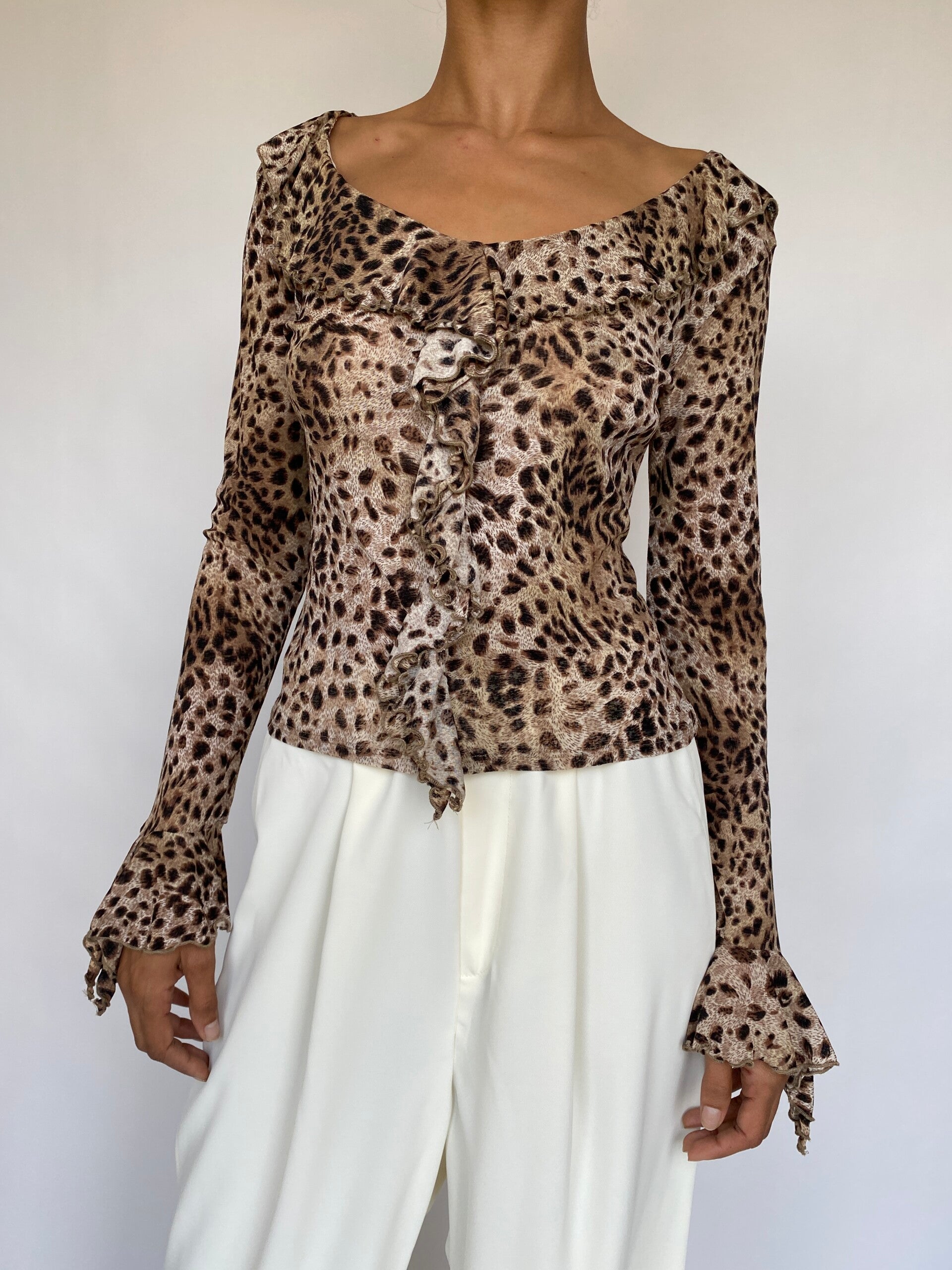 VINTAGE ANIMAL PRINTED TOP 762-4