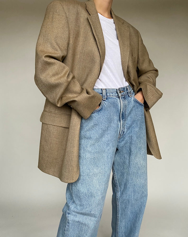 VINTAGE BEIGE BLAZER 518-4