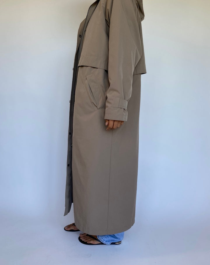 VINTAGE BEIGE LONG COAT 982-3