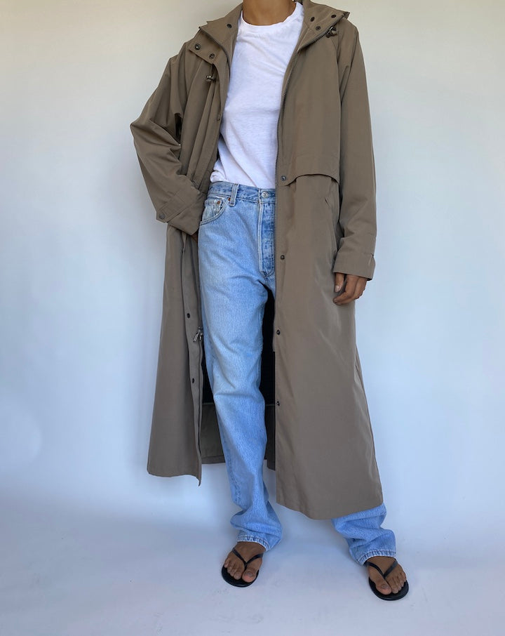 VINTAGE BEIGE LONG COAT 982-4