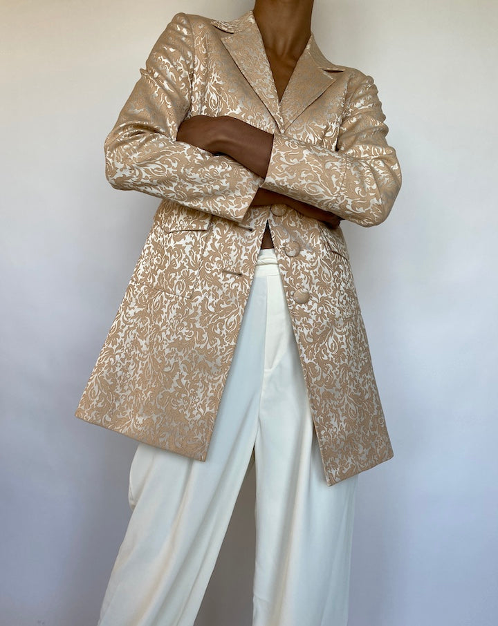 VINTAGE BEIGE PAISLEY JACKET 704-2