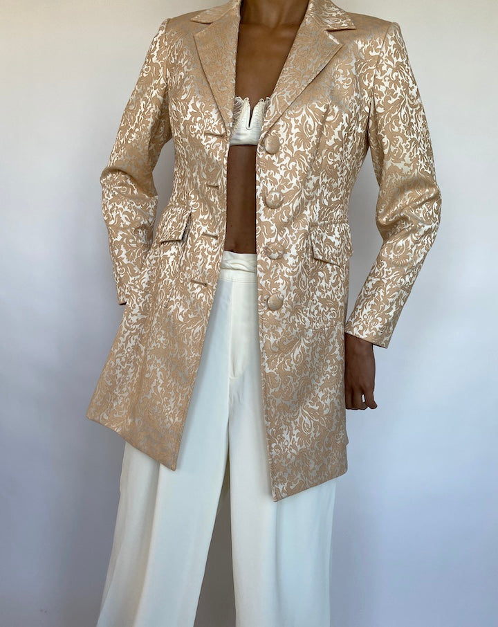 VINTAGE BEIGE PAISLEY JACKET 704-4