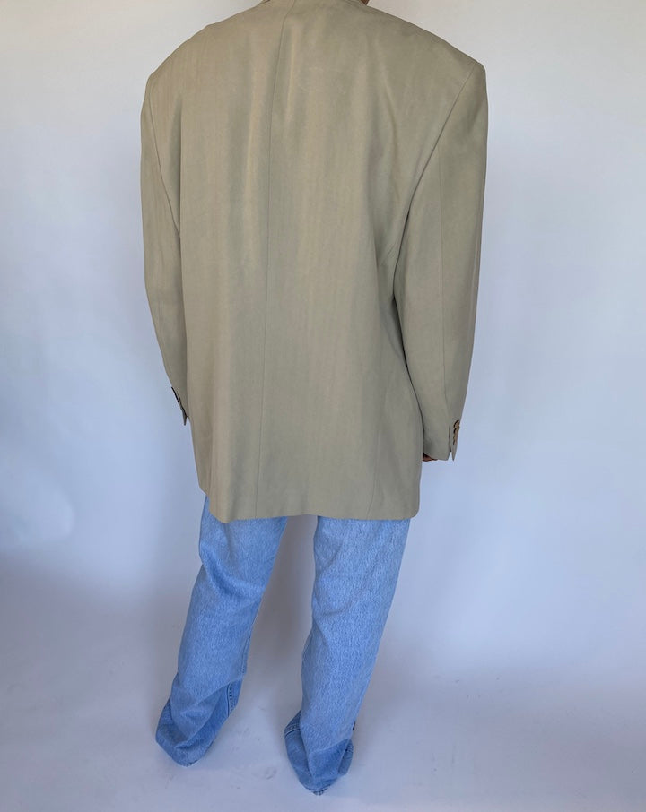 VINTAGE BEIGE SILK BLAZER 986-2