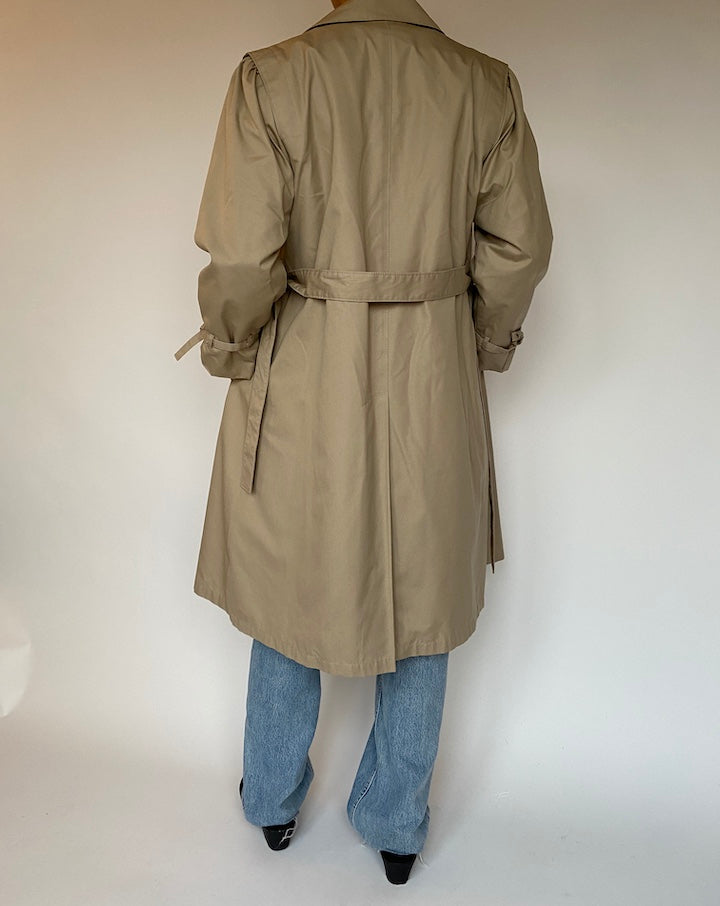 VINTAGE BEIGE TRENCH COAT 1324-2