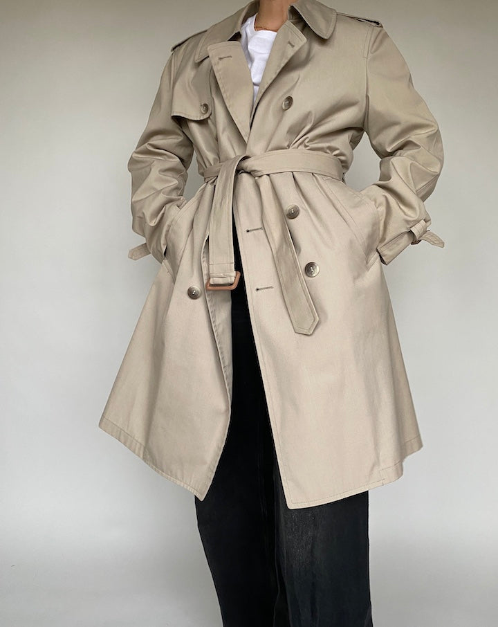 VINTAGE BEIGE TRENCH COAT 531-2