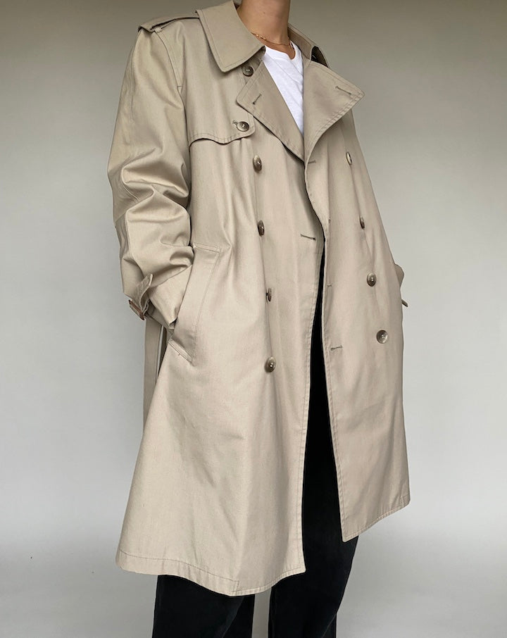 VINTAGE BEIGE TRENCH COAT 531-4