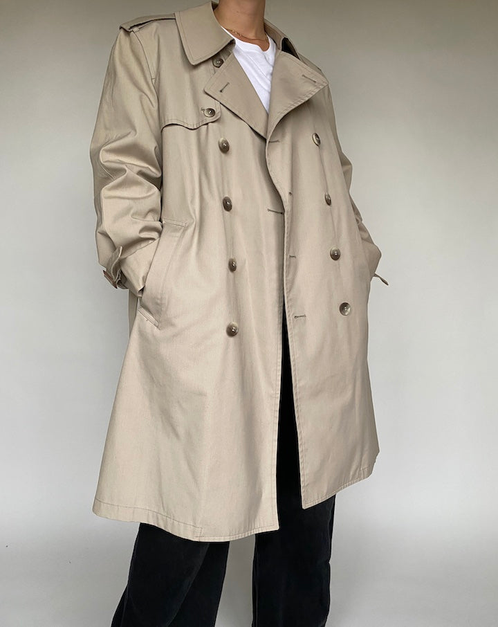 VINTAGE BEIGE TRENCH COAT 531-5