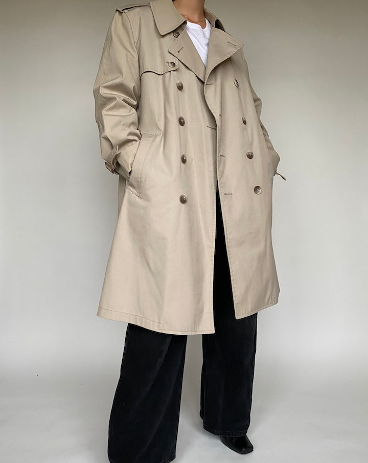 VINTAGE BEIGE TRENCH COAT 531-6