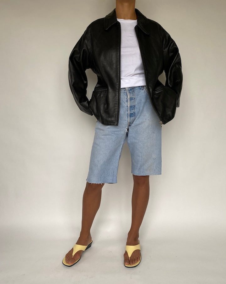 VINTAGE BLACK LEATHER JACKET 791