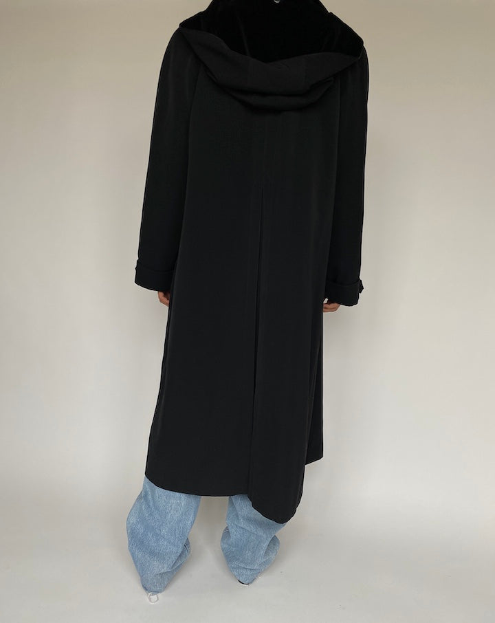 VINTAGE BLACK LONG COAT 1449-2