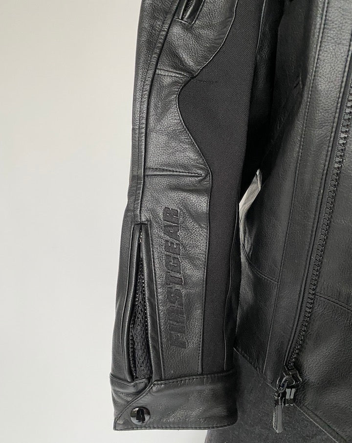 VINTAGE BLACK MOTORCYCLE JACKET 1435-4