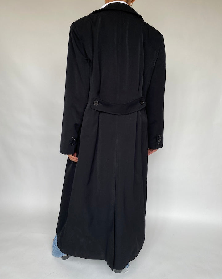 VINTAGE BLACK OVERSIZED COAT 668-2