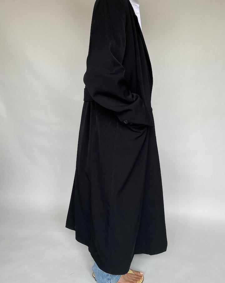 VINTAGE BLACK OVERSIZED COAT 668-3