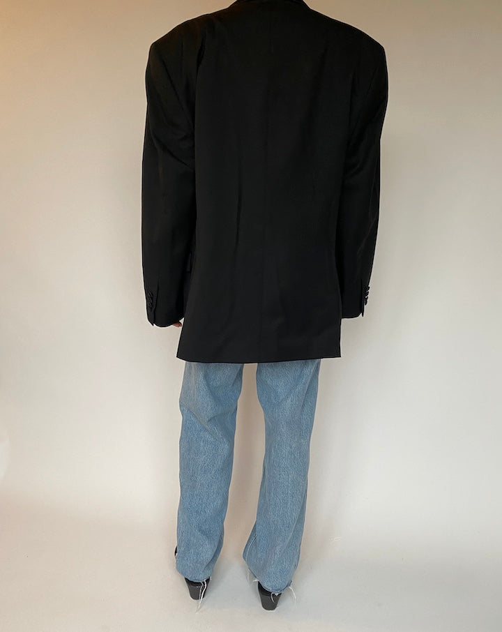 VINTAGE BLACK TOMMY HILFIGER BLAZER 1318-2