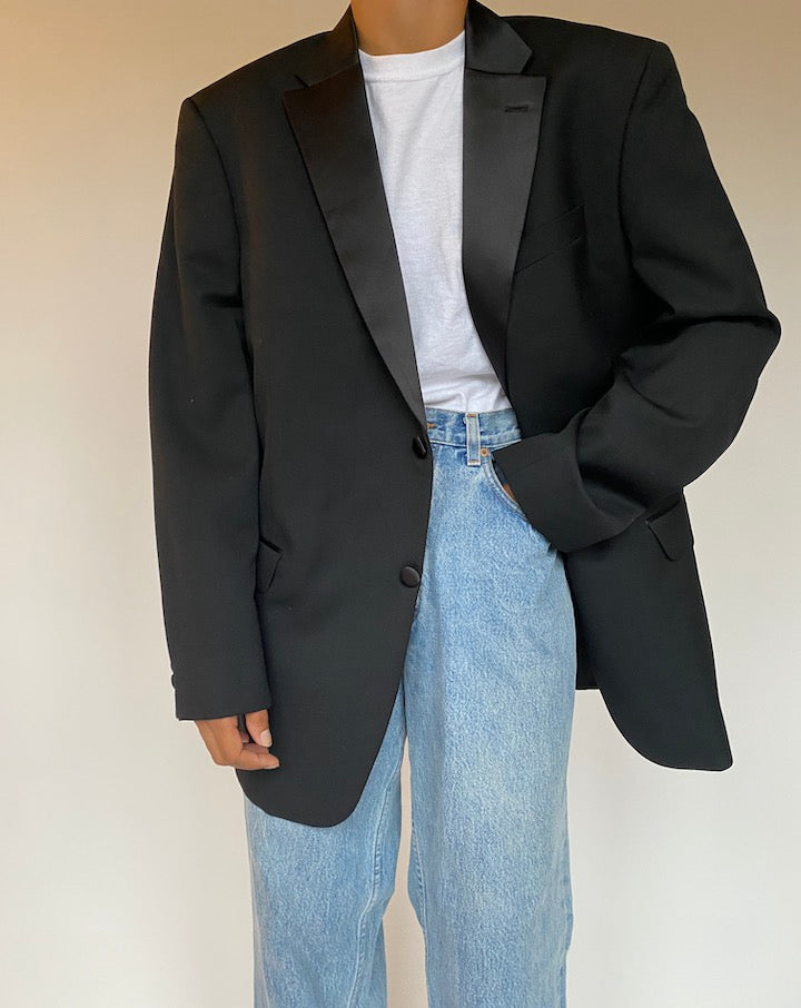 VINTAGE BLACK TOMMY HILFIGER BLAZER 1318-3