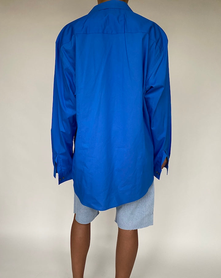 VINTAGE BLUE OVERSIZED SHIRT 782-2