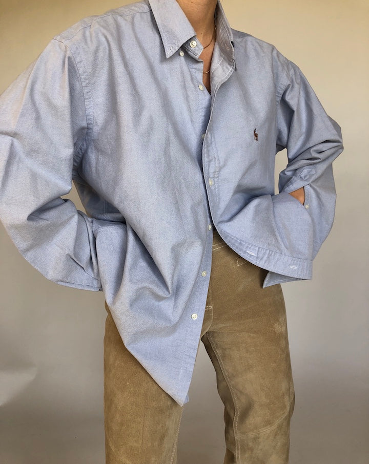 VINTAGE BLUE RALPH LAUREN SHIRT 323-3
