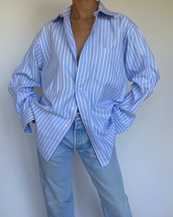 VINTAGE BLUE STRIPED SHIRT 1000