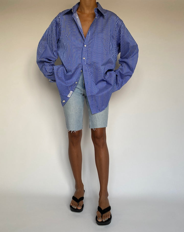 VINTAGE BLUE STRIPED SHIRT 1378