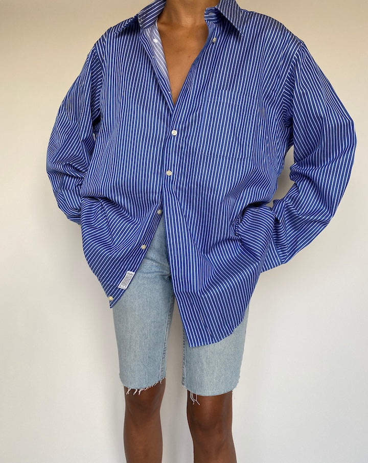 VINTAGE BLUE STRIPED SHIRT 1378