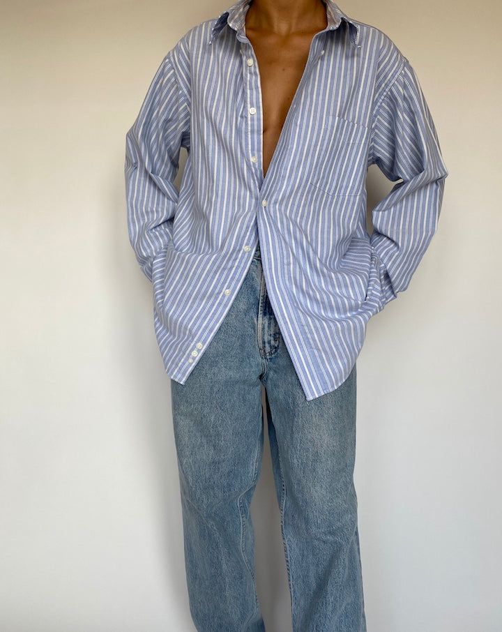 VINTAGE BLUE STRIPED SHIRT 1405-3