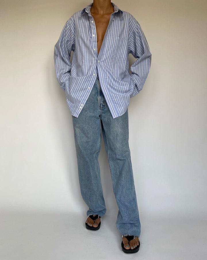 VINTAGE BLUE STRIPED SHIRT 1405