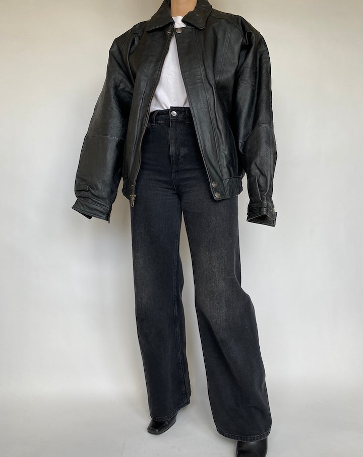 VINTAGE BOXY LEATHER JACKET 458 4