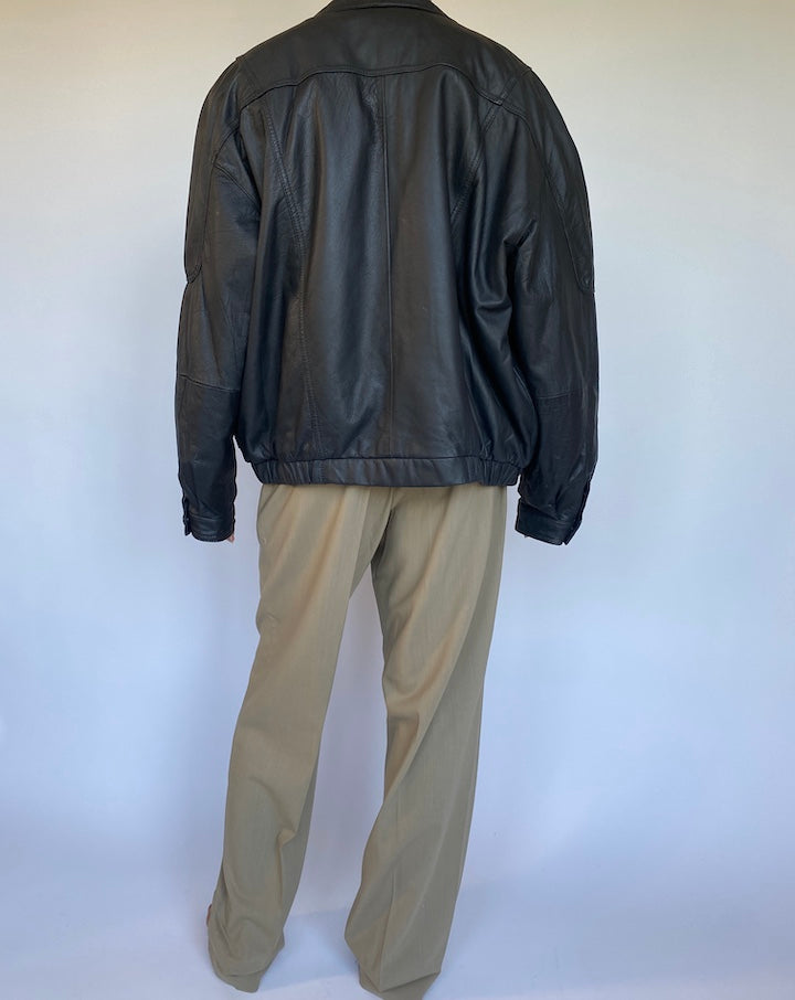 VINTAGE BOXY LEATHER JACKET 965-2