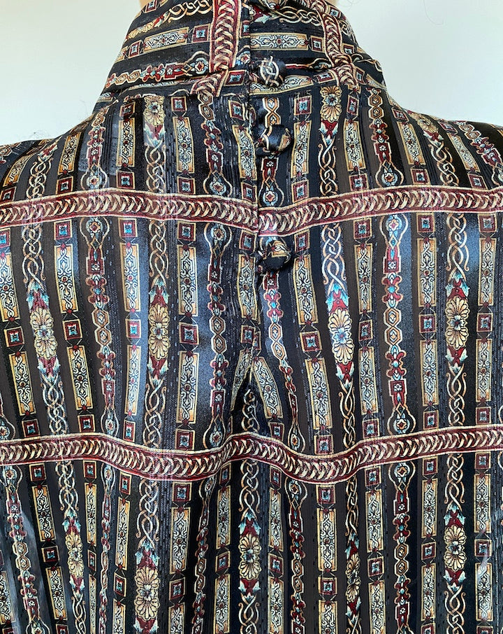 VINTAGE BROWN BLOUSE 109-2