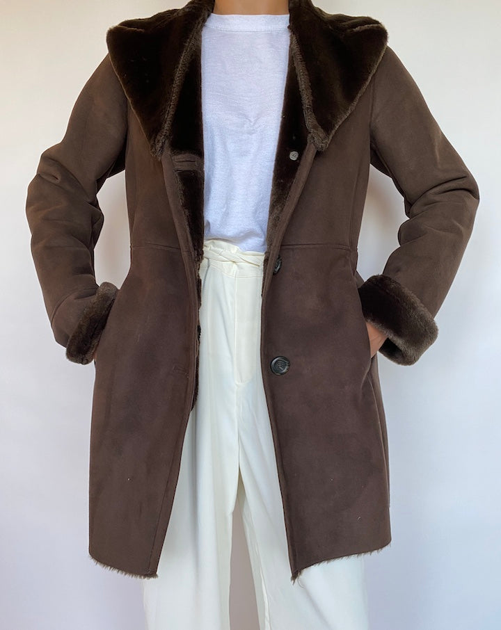 VINTAGE BROWN COAT 203-6