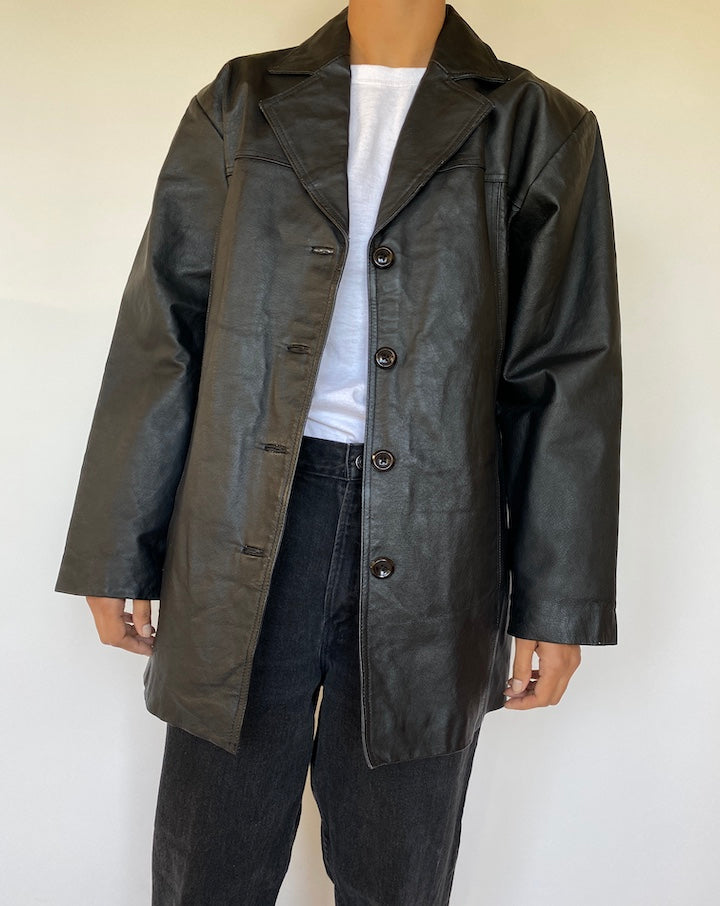 VINTAGE BROWN LEATHER JACKET 1494-2