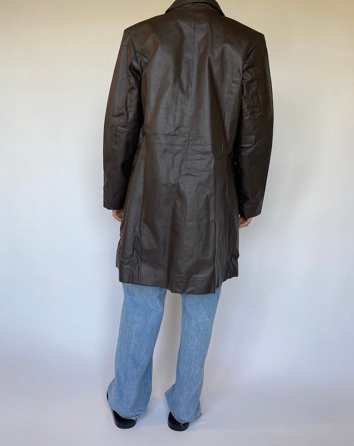 VINTAGE BROWN LEATHER JACKET 1494-4