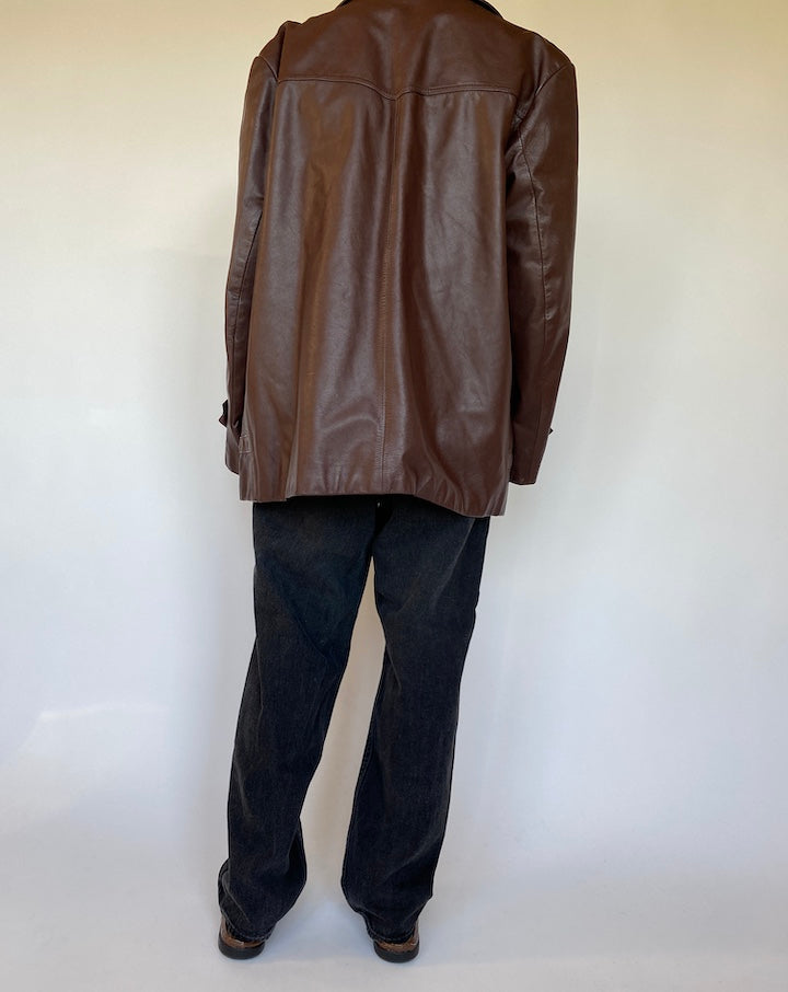 VINTAGE BROWN LEATHER JACKET 1515-2