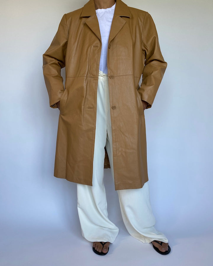 VINTAGE BROWN LEATHER JACKET 946-3