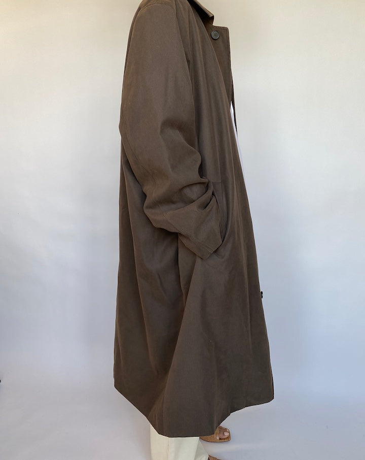 VINTAGE BROWN LONG COAT 618-3